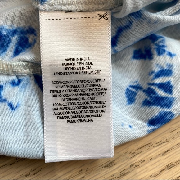 NWT Ralph Lauren Tie-Dye Dress with Bloomers, Blue, Ruffles, 100% Cotton, 18mon - Picture 6 of 9